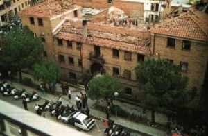 Estado de la casa cuartel despues de la bomba